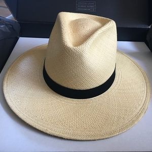 Janessa Leone "Vija" - Panama Straw Fedora Hat NWT